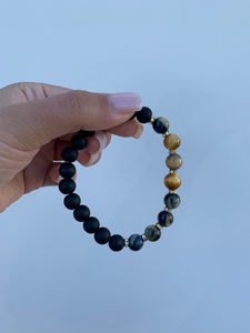 Tigers eye & Black Onyx Bracelet