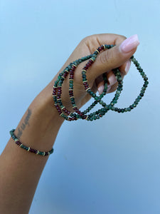 Emerald & Garnet Bracelet